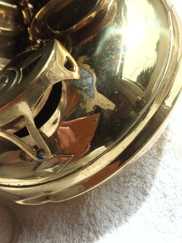 Missing Post from Saxophone Post missing from low C guard