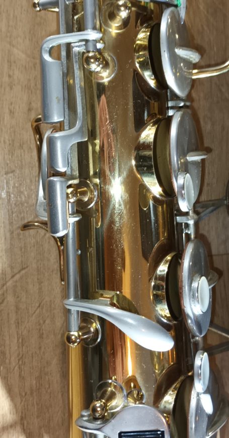 Side F# key from a vintage saxophone